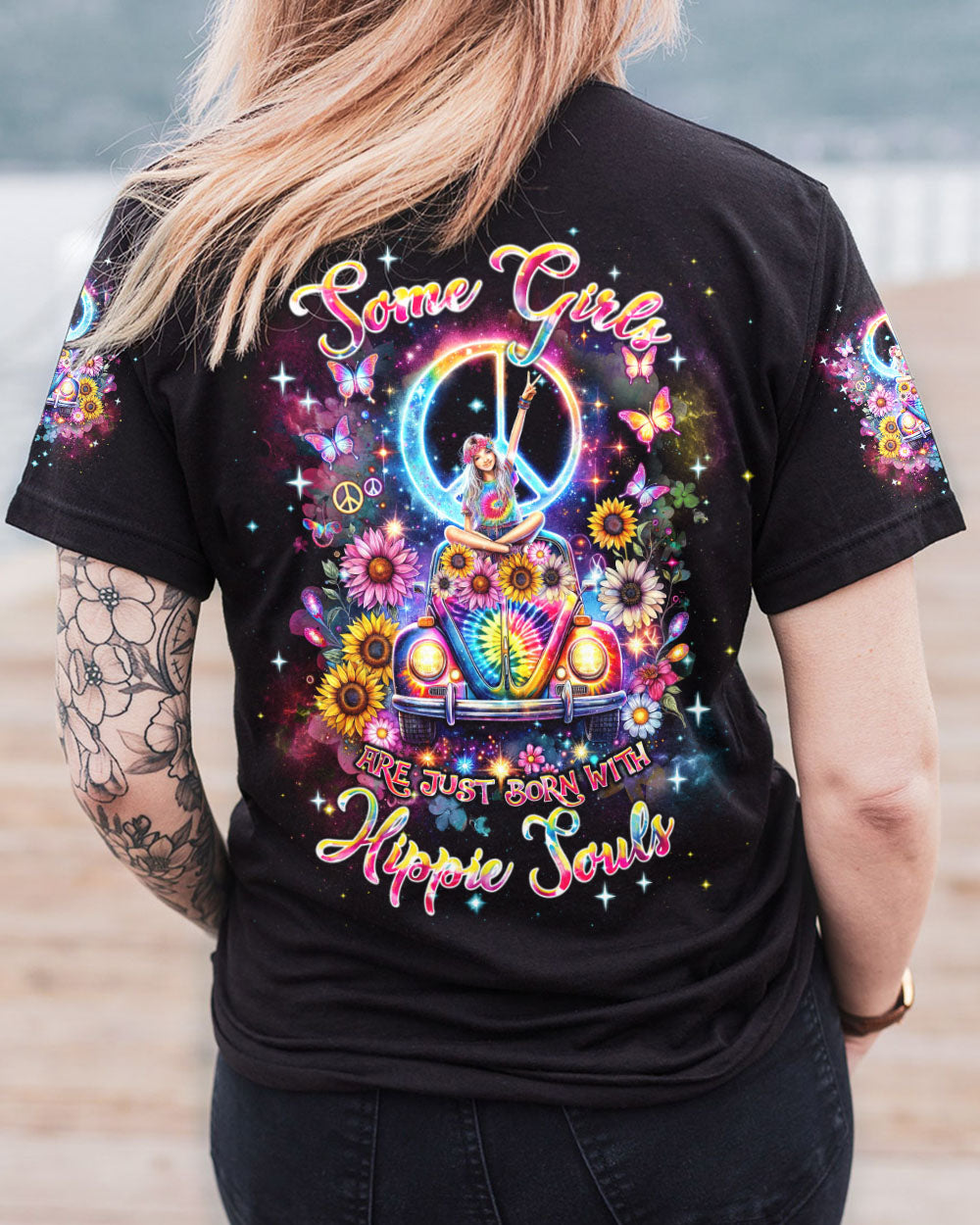 SOME GIRLS ARE JUST BORN WITH HIPPIE SOULS ALL OVER PRINT - TLNT2504244