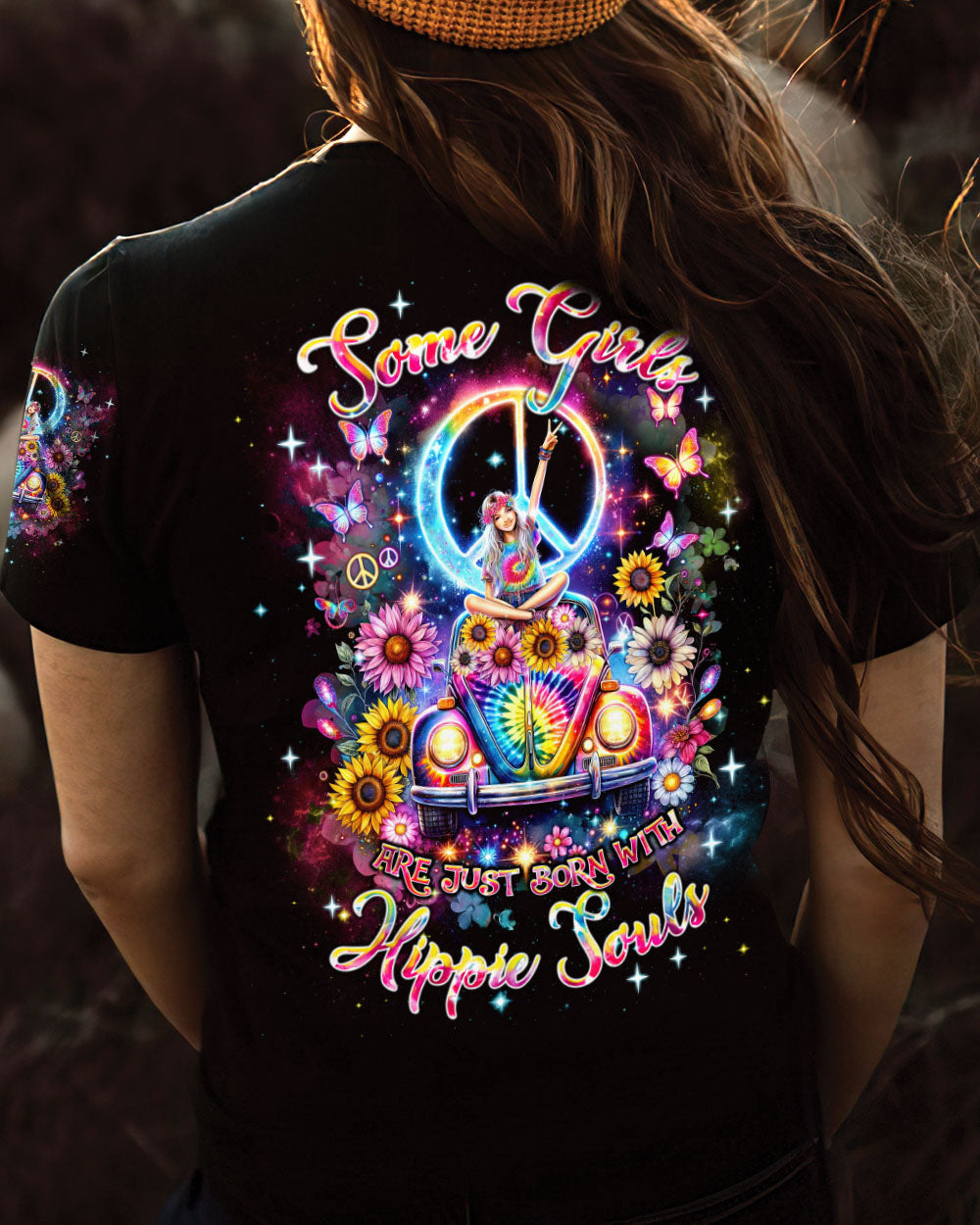 SOME GIRLS ARE JUST BORN WITH HIPPIE SOULS ALL OVER PRINT - TLNT2504244