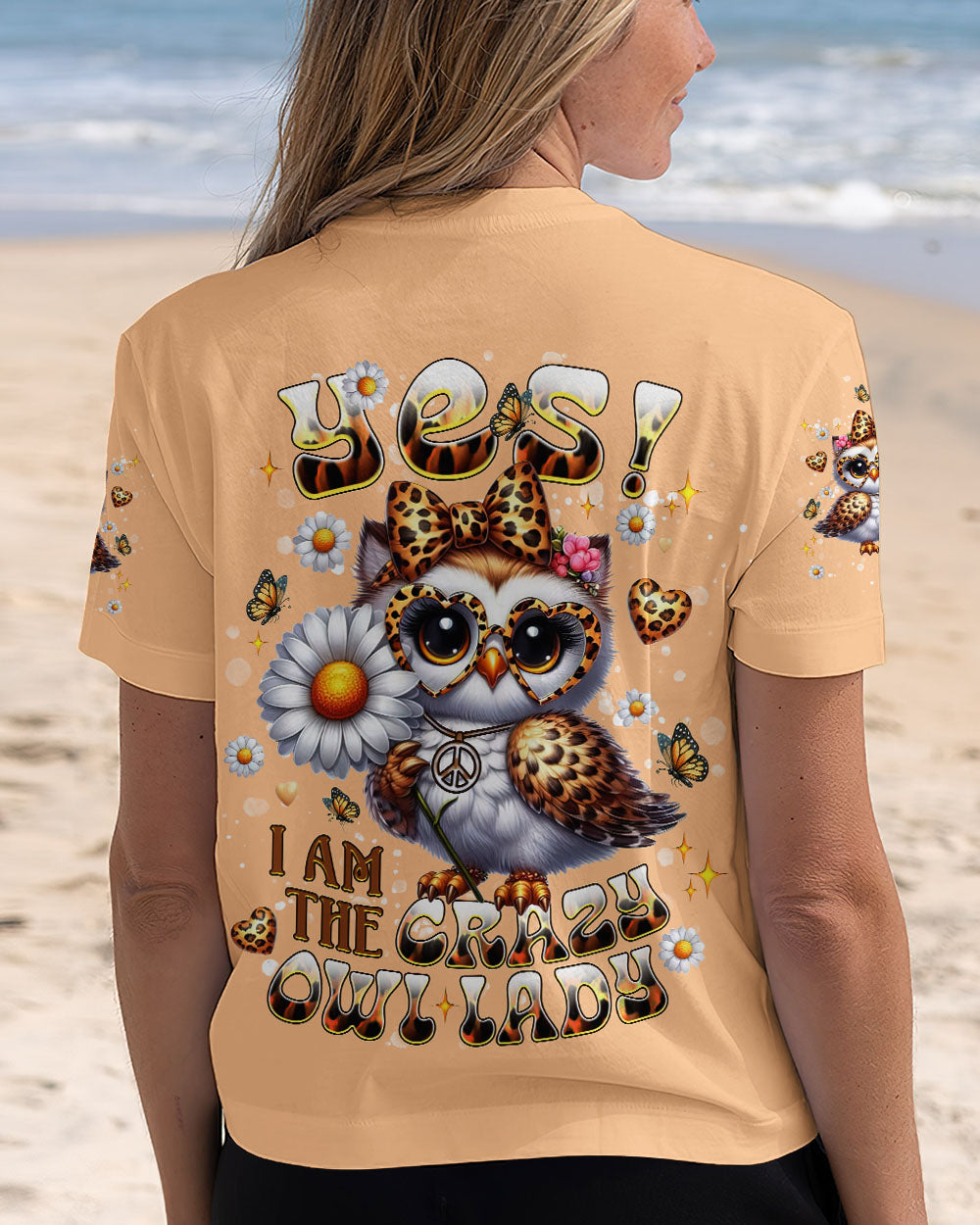 YES I AM THE CRAZY OWL LADY ALL OVER PRINT - TLNT2506253