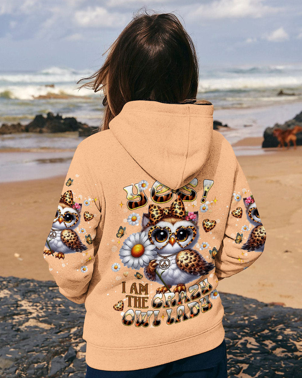 YES I AM THE CRAZY OWL LADY ALL OVER PRINT - TLNT2506253