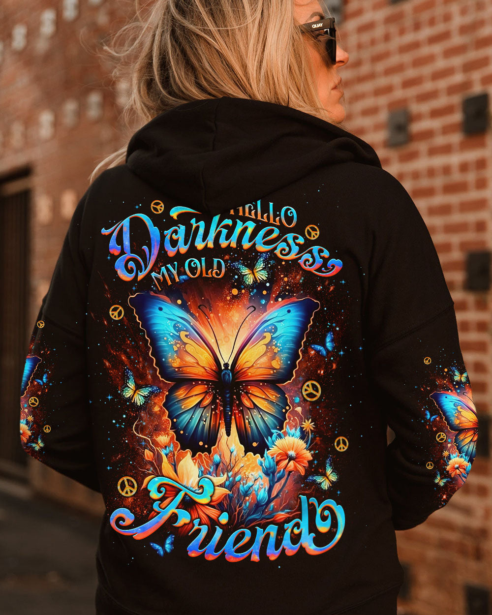 HELLO DARKNESS MY OLD FRIEND BUTTERFLY ALL OVER PRINT - TLNT2509251