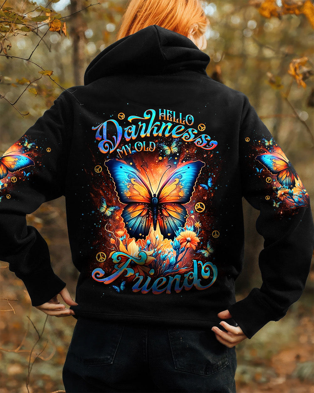HELLO DARKNESS MY OLD FRIEND BUTTERFLY ALL OVER PRINT - TLNT2509251