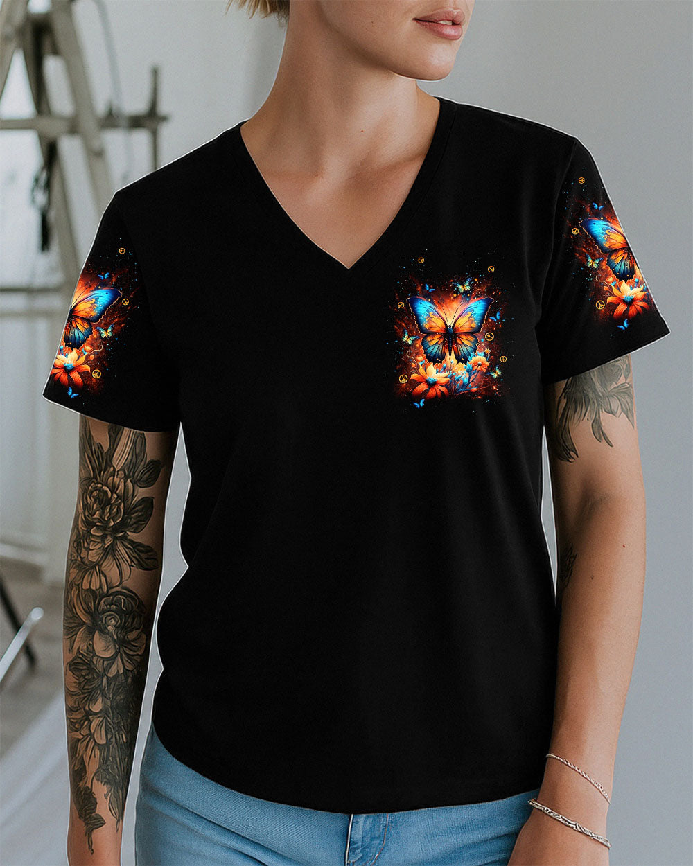 HELLO DARKNESS MY OLD FRIEND BUTTERFLY ALL OVER PRINT - TLNT2509251