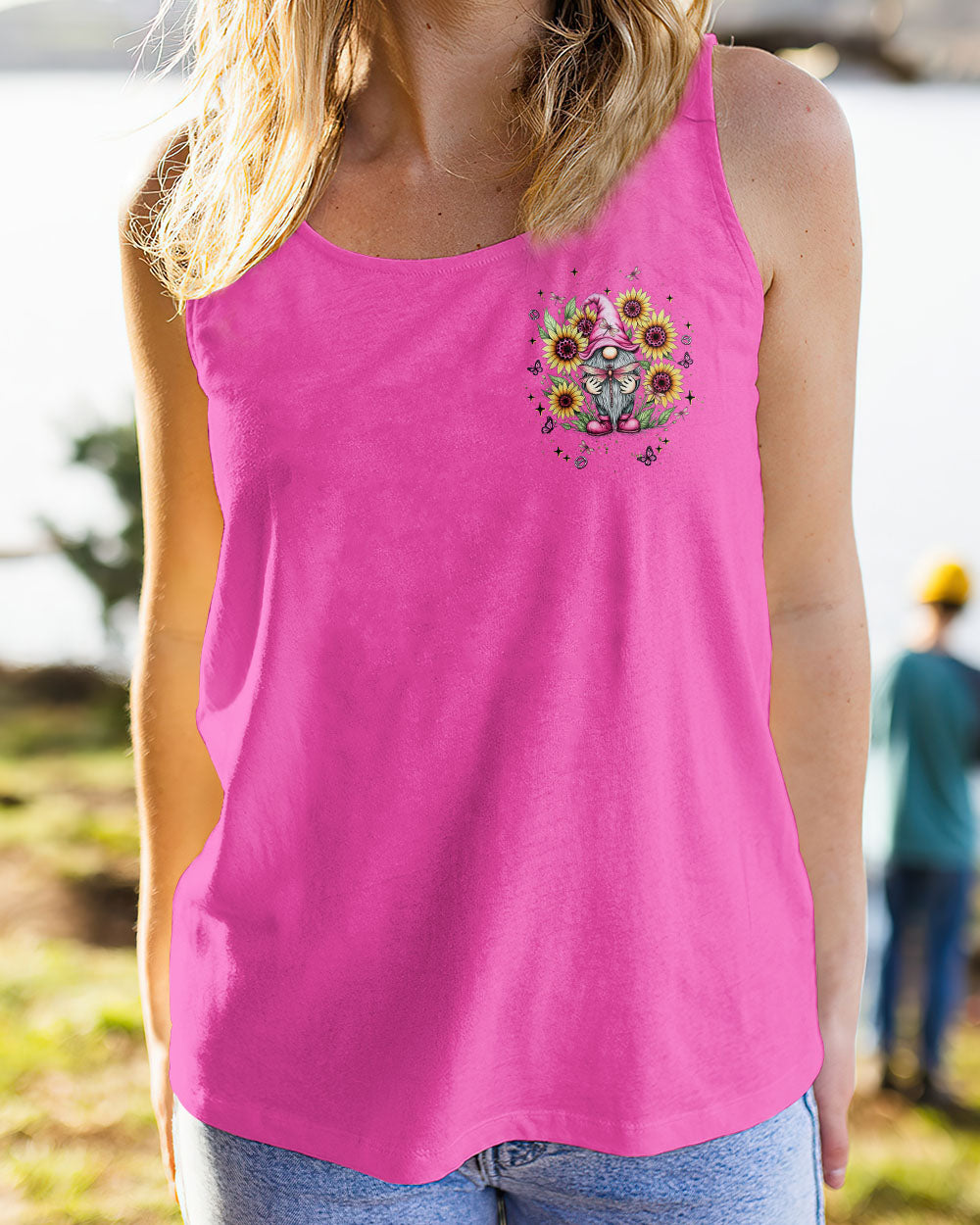 I BELIEVE THERE ARE ANGELS AMONG US GNOME SUNFLOWER ALL OVER PRINT - TLNT2511252