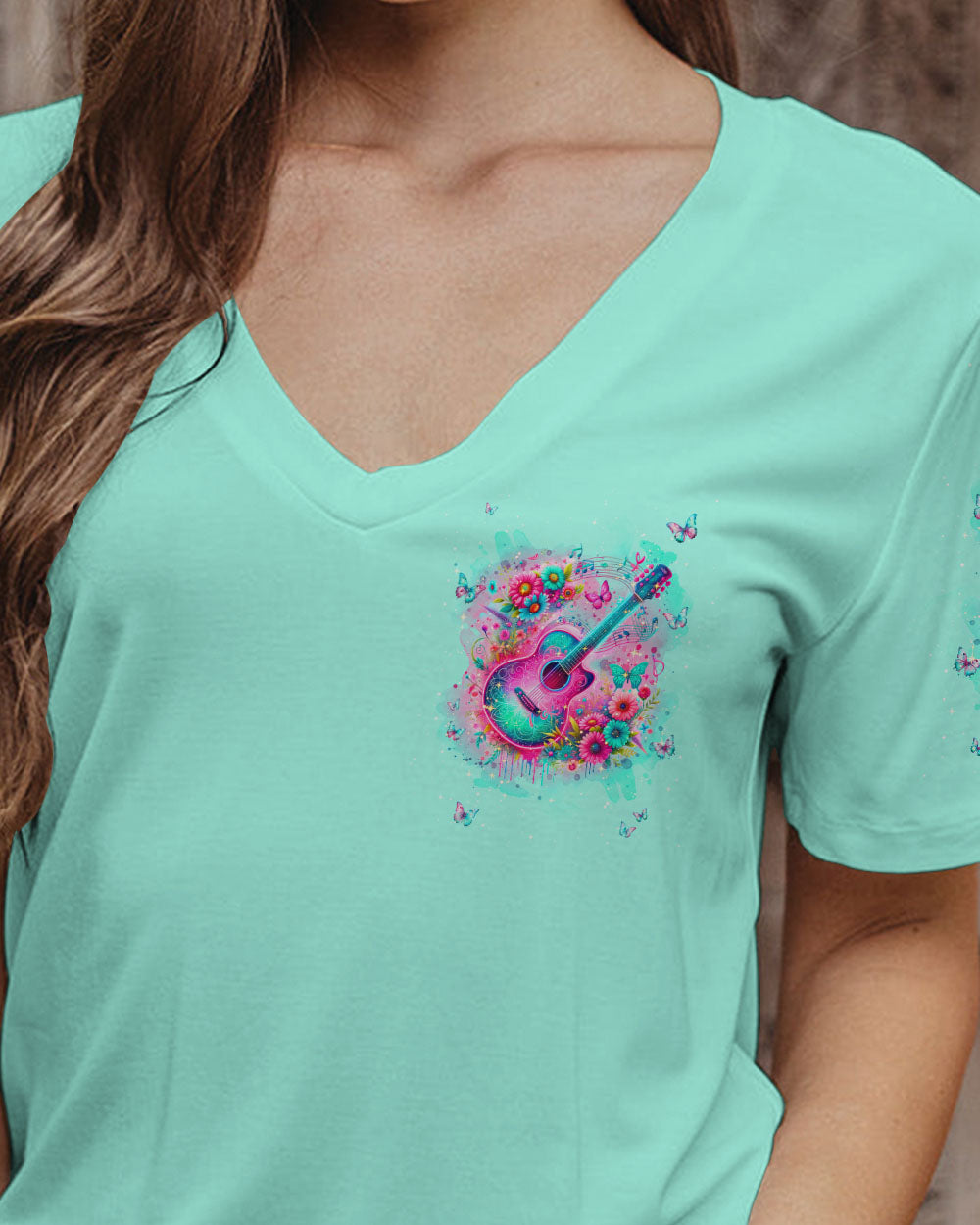 GIVE ME THE BEAT AND FREE MY SOUL GUITAR ALL OVER PRINT - TLNT2601241