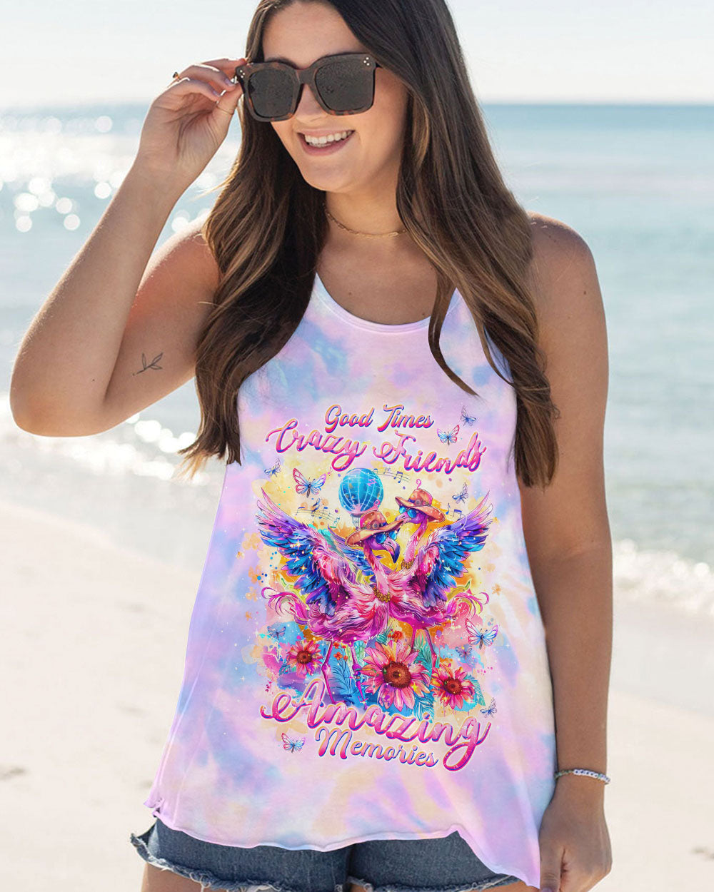GOOD TIMES CRAZY FRIEND FLAMINGO ALL OVER PRINT - TLNT2604242