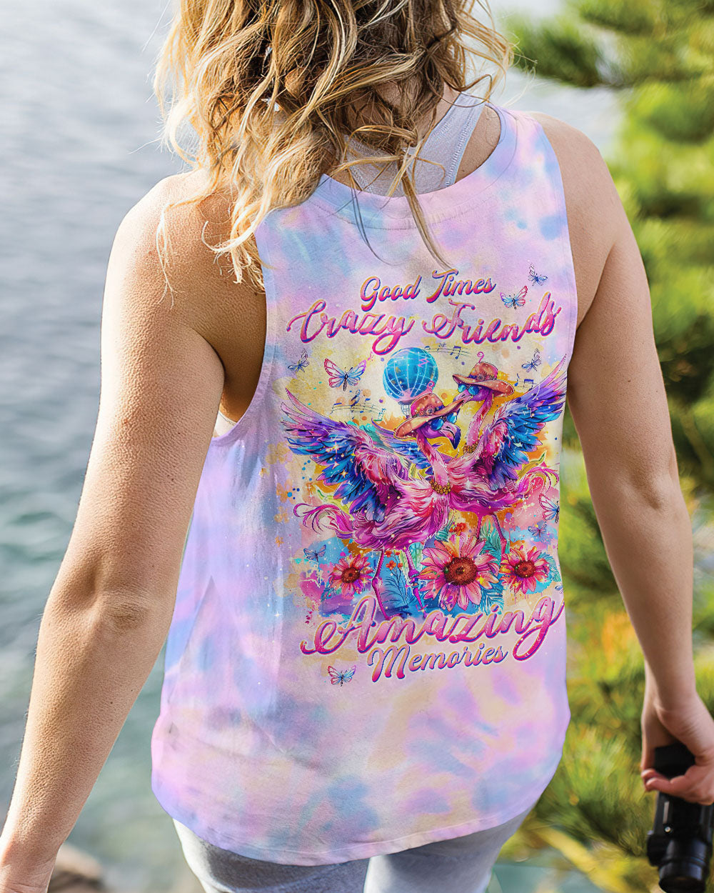 GOOD TIMES CRAZY FRIEND FLAMINGO ALL OVER PRINT - TLNT2604242