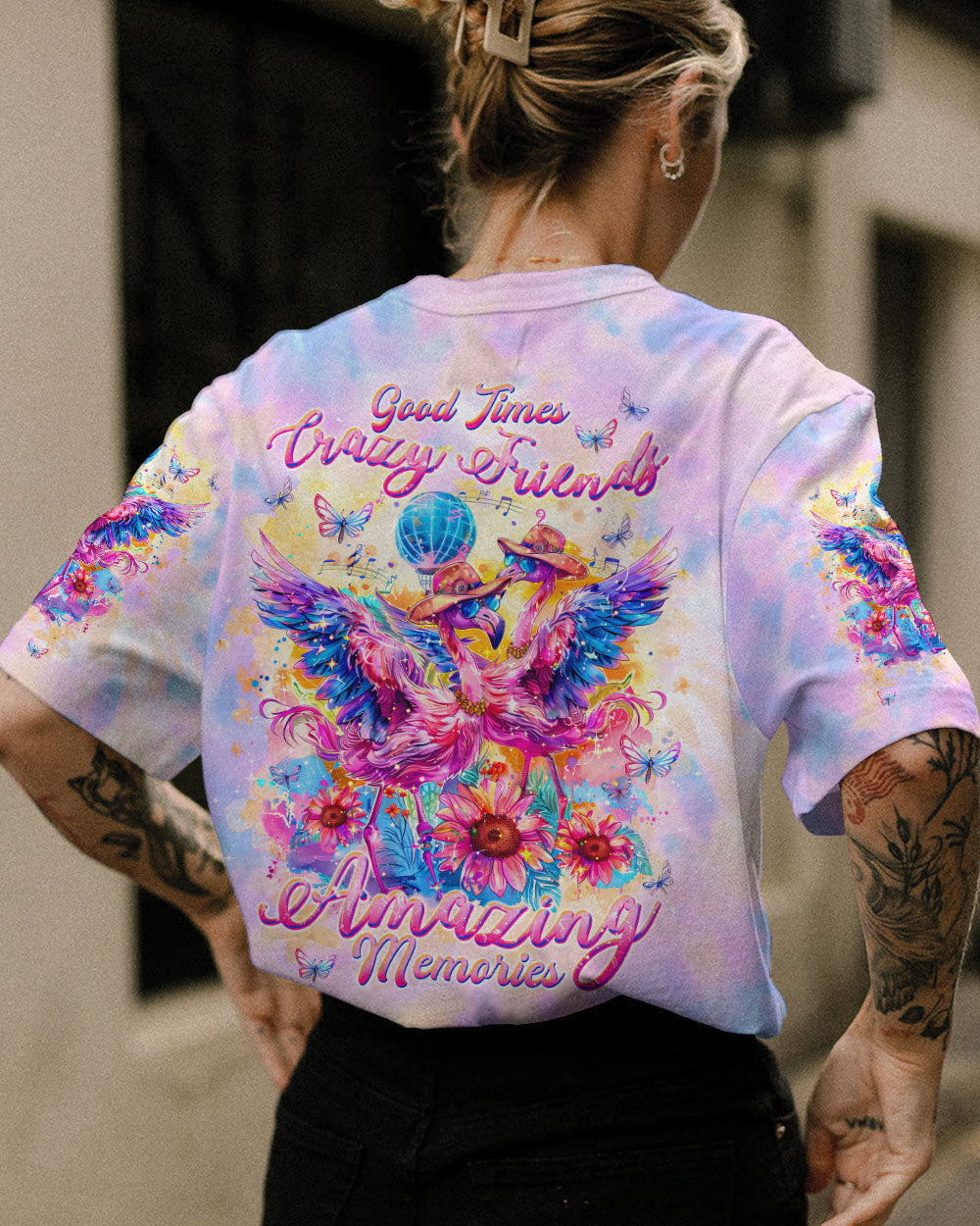 GOOD TIMES CRAZY FRIEND FLAMINGO ALL OVER PRINT - TLNT2604242