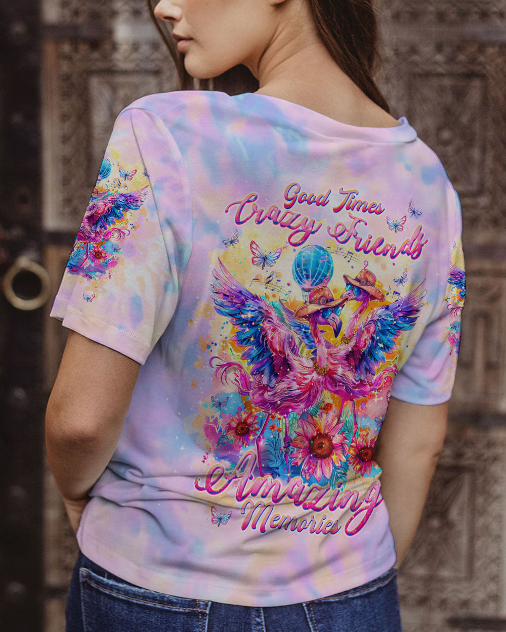GOOD TIMES CRAZY FRIEND FLAMINGO ALL OVER PRINT - TLNT2604242