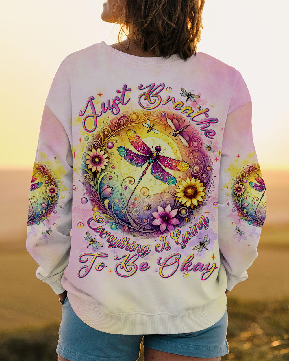 JUST BREATHE DRAGONFLY ALL OVER PRINT - TLNT2607243
