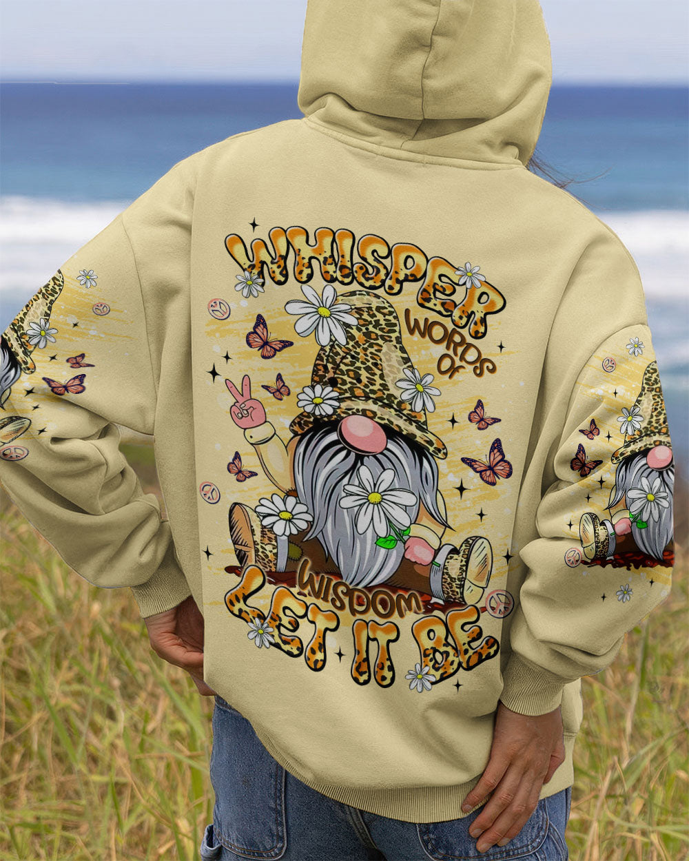 WHISPER WORDS OF WISDOM LET IT BE LEOPARD GNOME ALL OVER PRINT - TLNT2611251