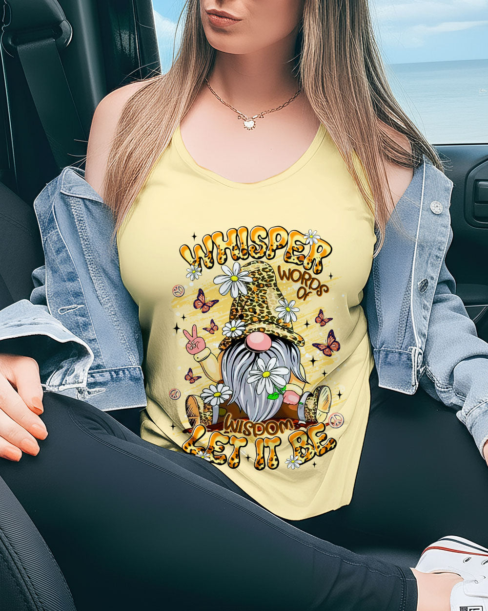 WHISPER WORDS OF WISDOM LET IT BE LEOPARD GNOME ALL OVER PRINT - TLNT2611251