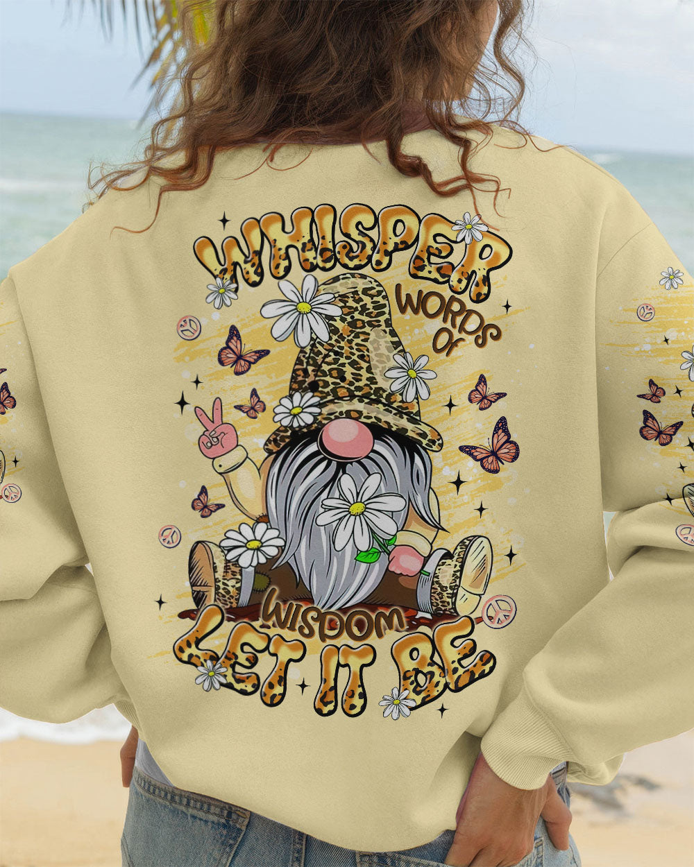 WHISPER WORDS OF WISDOM LET IT BE LEOPARD GNOME ALL OVER PRINT - TLNT2611251