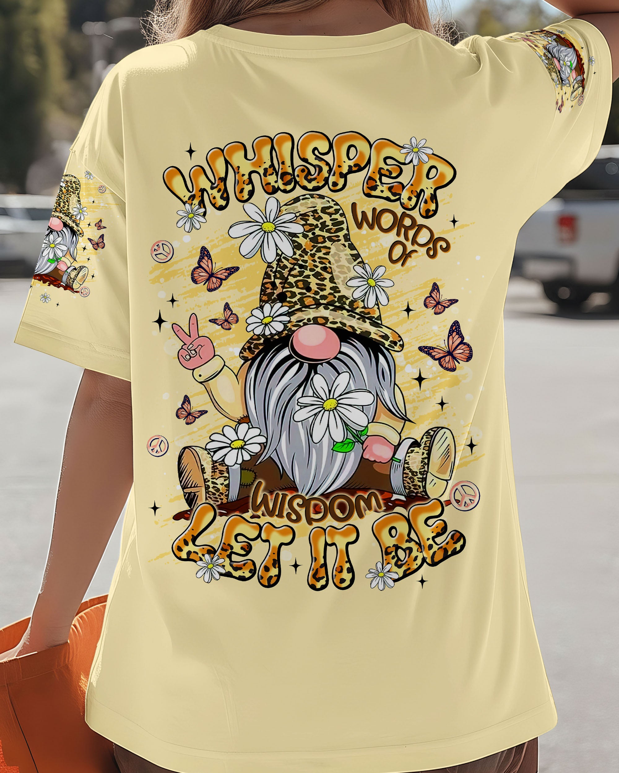WHISPER WORDS OF WISDOM LET IT BE LEOPARD GNOME ALL OVER PRINT - TLNT2611251