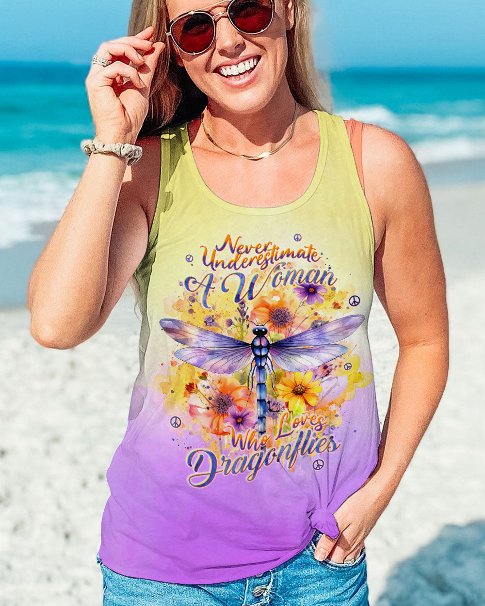 A WOMAN WHO LOVES DRAGONFLIES ALL OVER PRINT - TLNT2712233