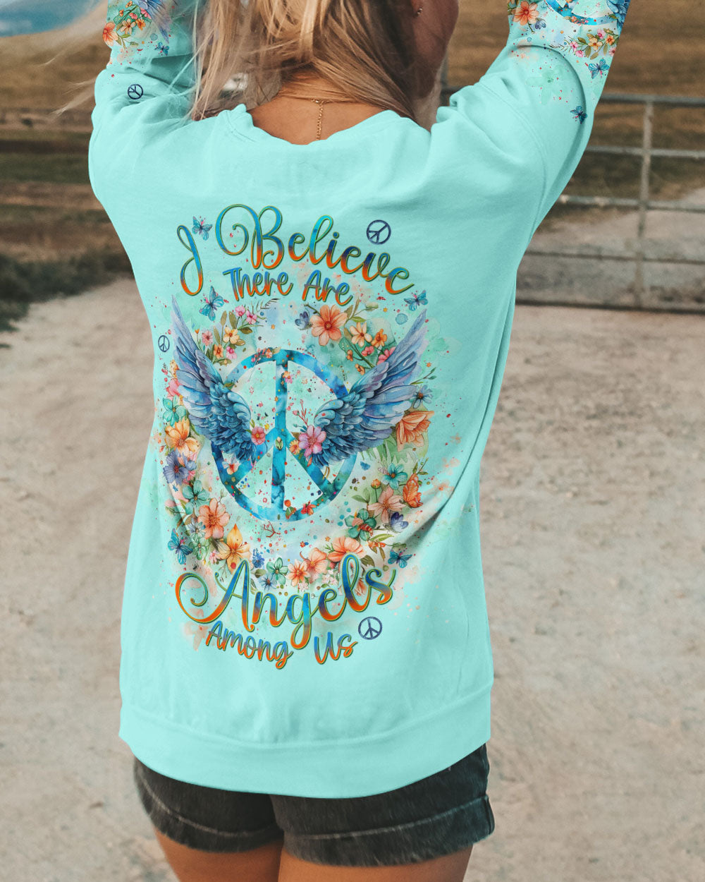 I BELIEVE THERE ARE ANGELS AMONG US WINGS ALL OVER PRINT - TLNT2712242