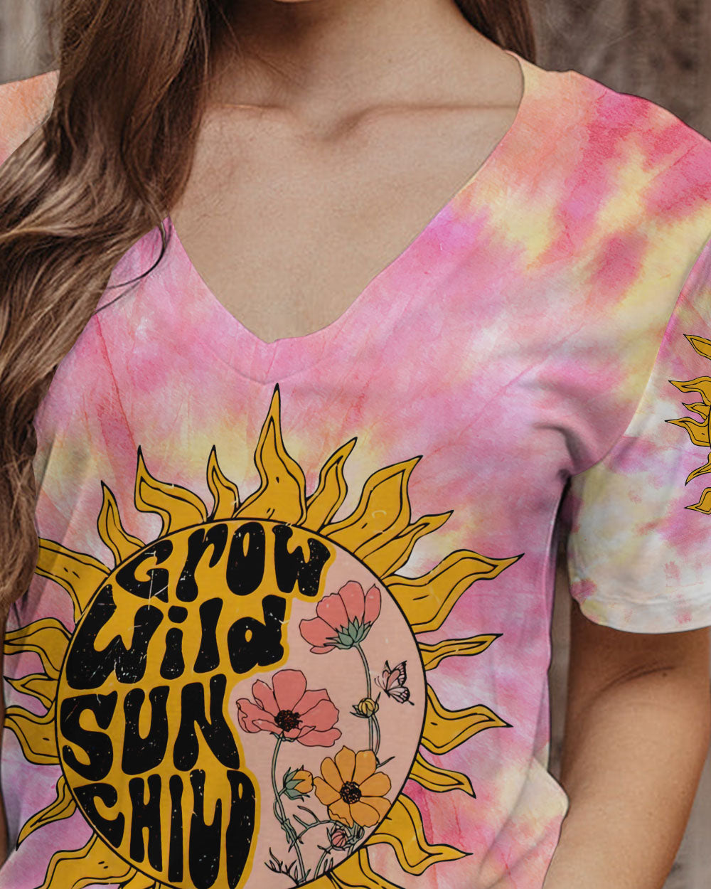 GROW WILD SUN CHILD TIE DYE ALL OVER PRINT - TLNT2806231