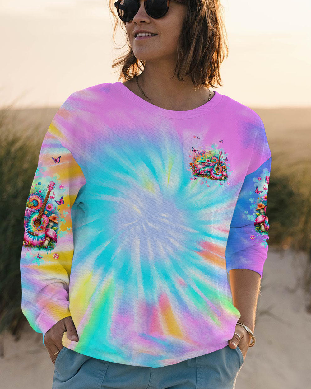 RUNNING AGAINST THE WIND HIPPIE BUS TIE DYE ALL OVER PRINT - TLNT2806244