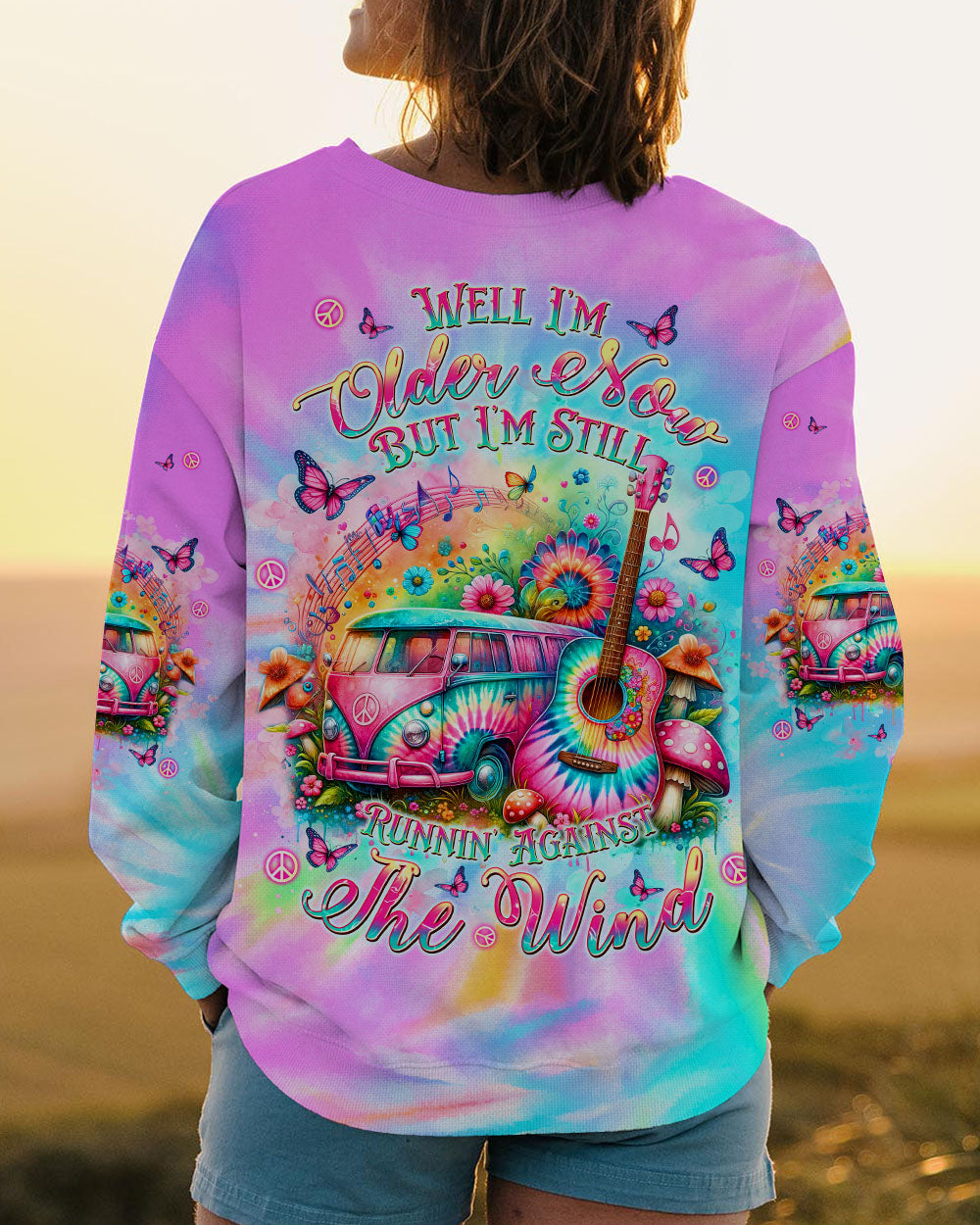 RUNNING AGAINST THE WIND HIPPIE BUS TIE DYE ALL OVER PRINT - TLNT2806244