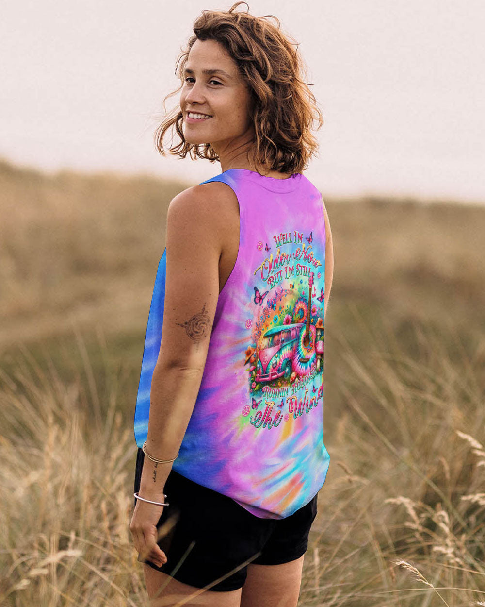 RUNNING AGAINST THE WIND HIPPIE BUS TIE DYE ALL OVER PRINT - TLNT2806244