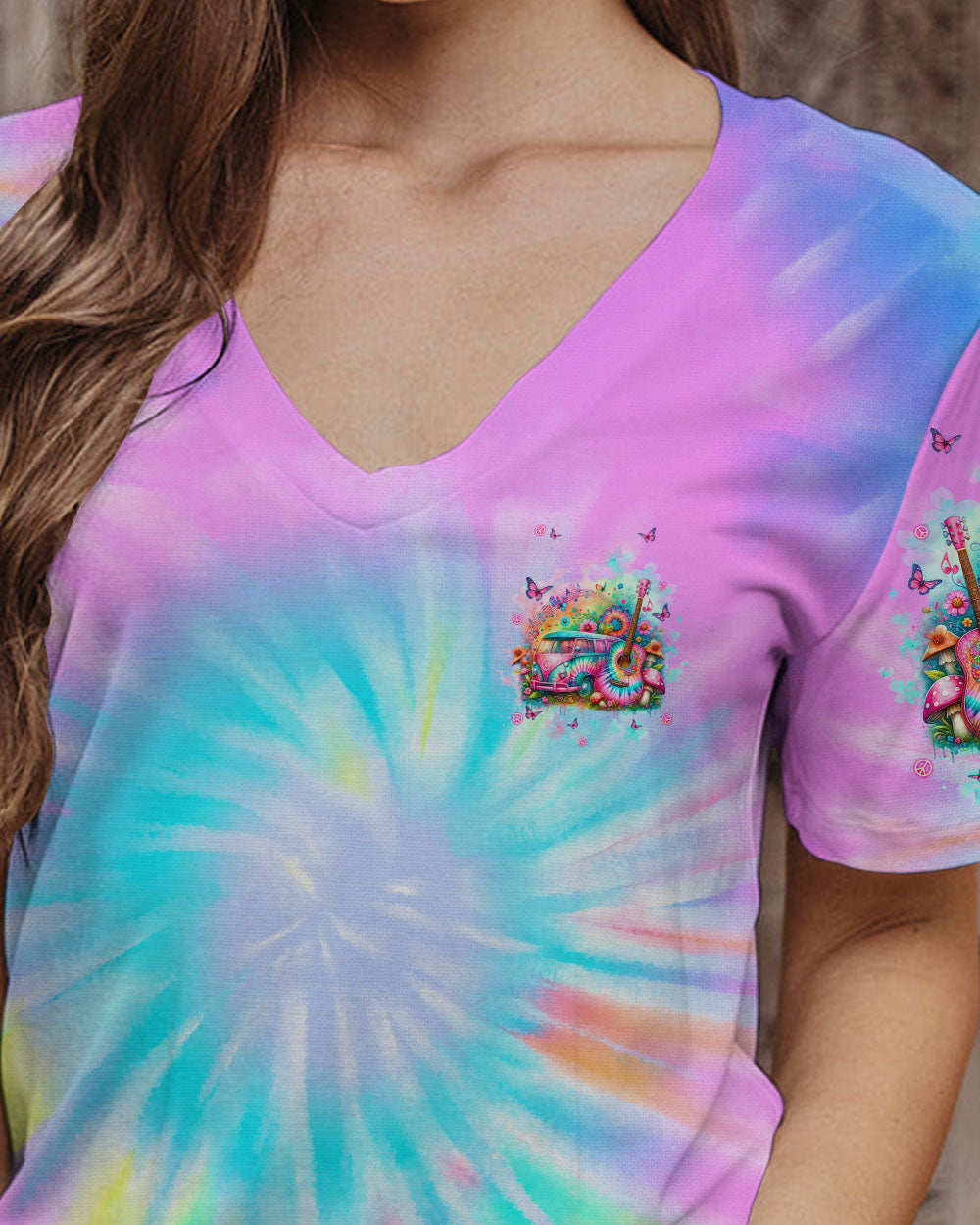RUNNING AGAINST THE WIND HIPPIE BUS TIE DYE ALL OVER PRINT - TLNT2806244