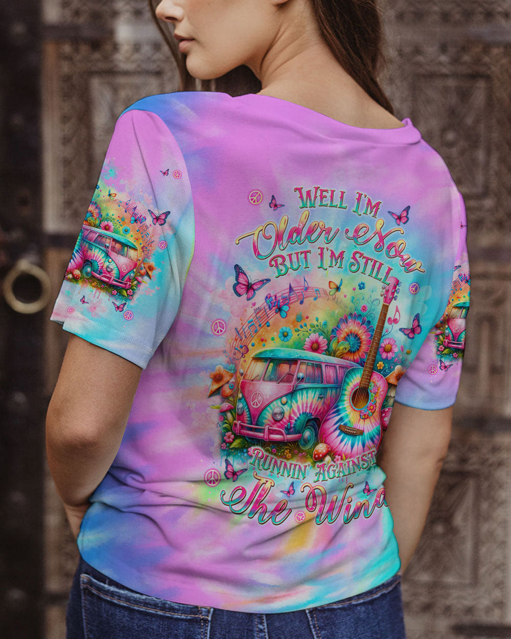 RUNNING AGAINST THE WIND HIPPIE BUS TIE DYE ALL OVER PRINT - TLNT2806244