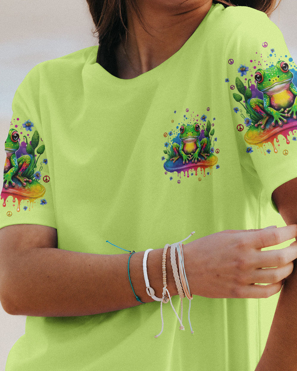 BE YOU THE WORLD WILL ADJUST FROG ALL OVER PRINT - TLNT2808234