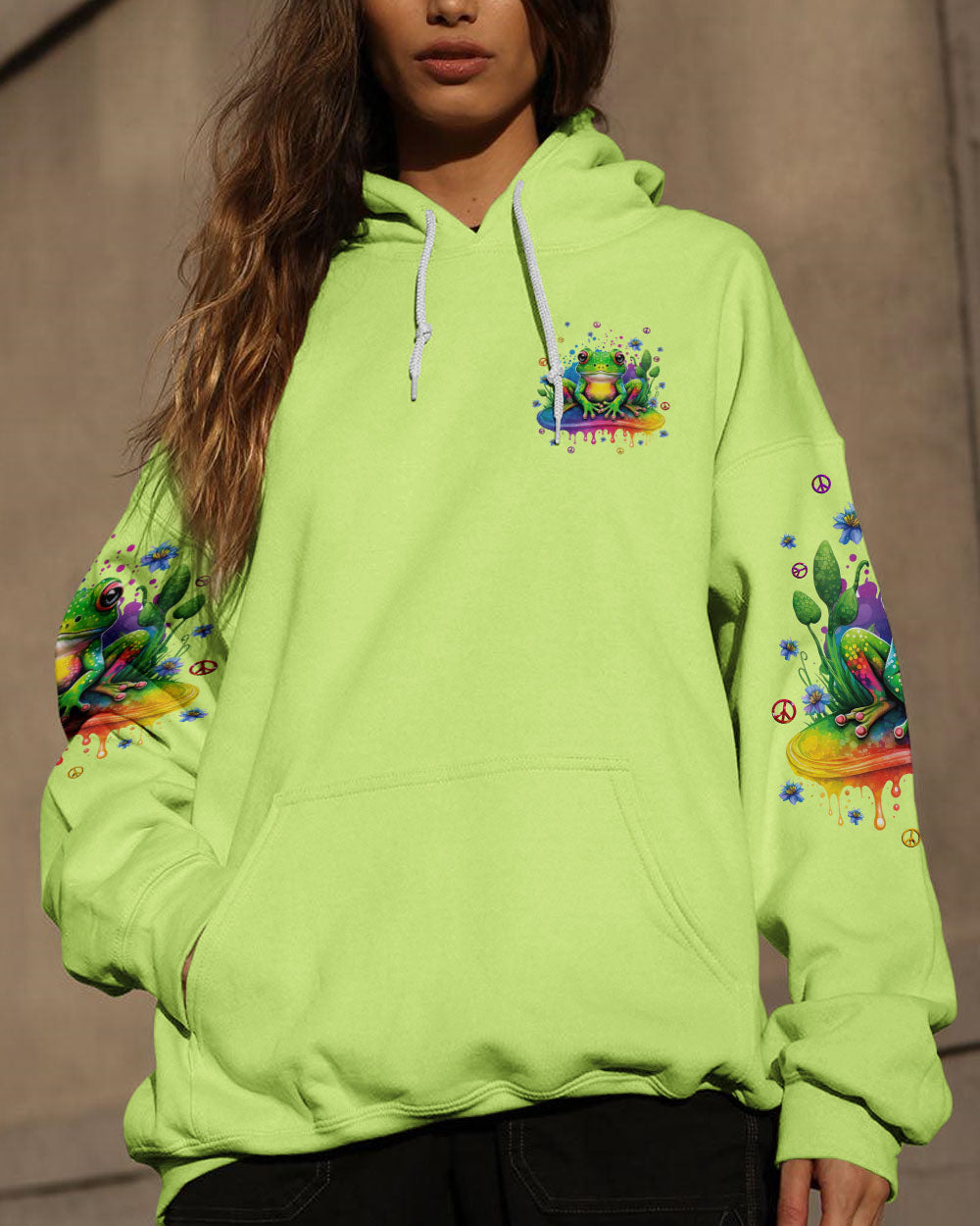 BE YOU THE WORLD WILL ADJUST FROG ALL OVER PRINT - TLNT2808234