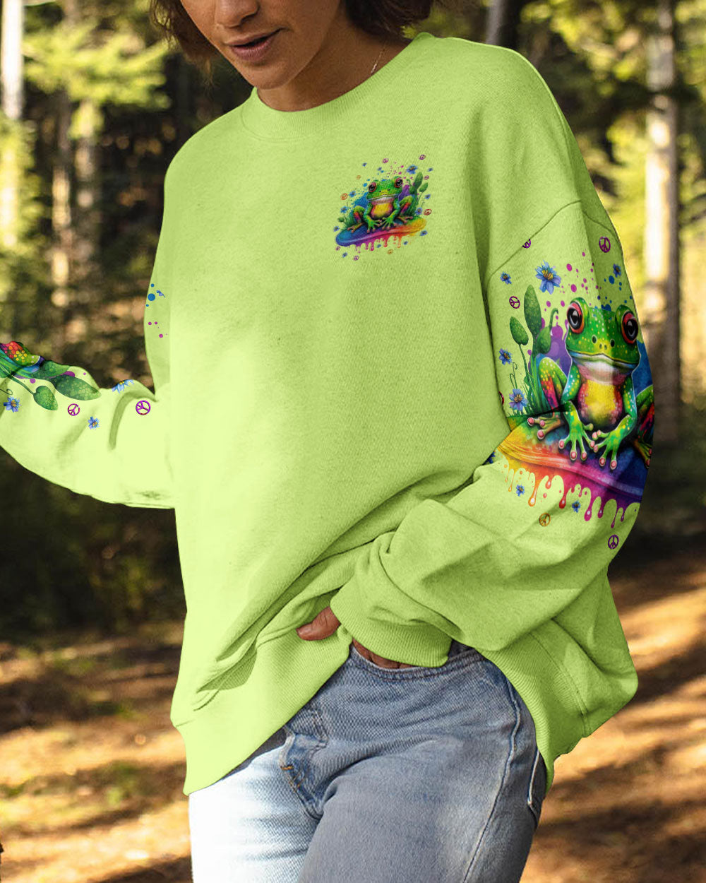 BE YOU THE WORLD WILL ADJUST FROG ALL OVER PRINT - TLNT2808234