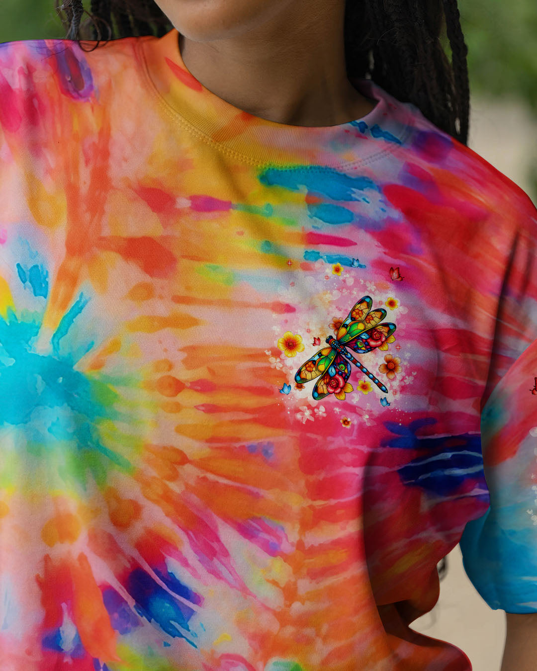 JUST BREATHE DRAGONFLY TIE DYE ALL OVER PRINT - TLNT2904251