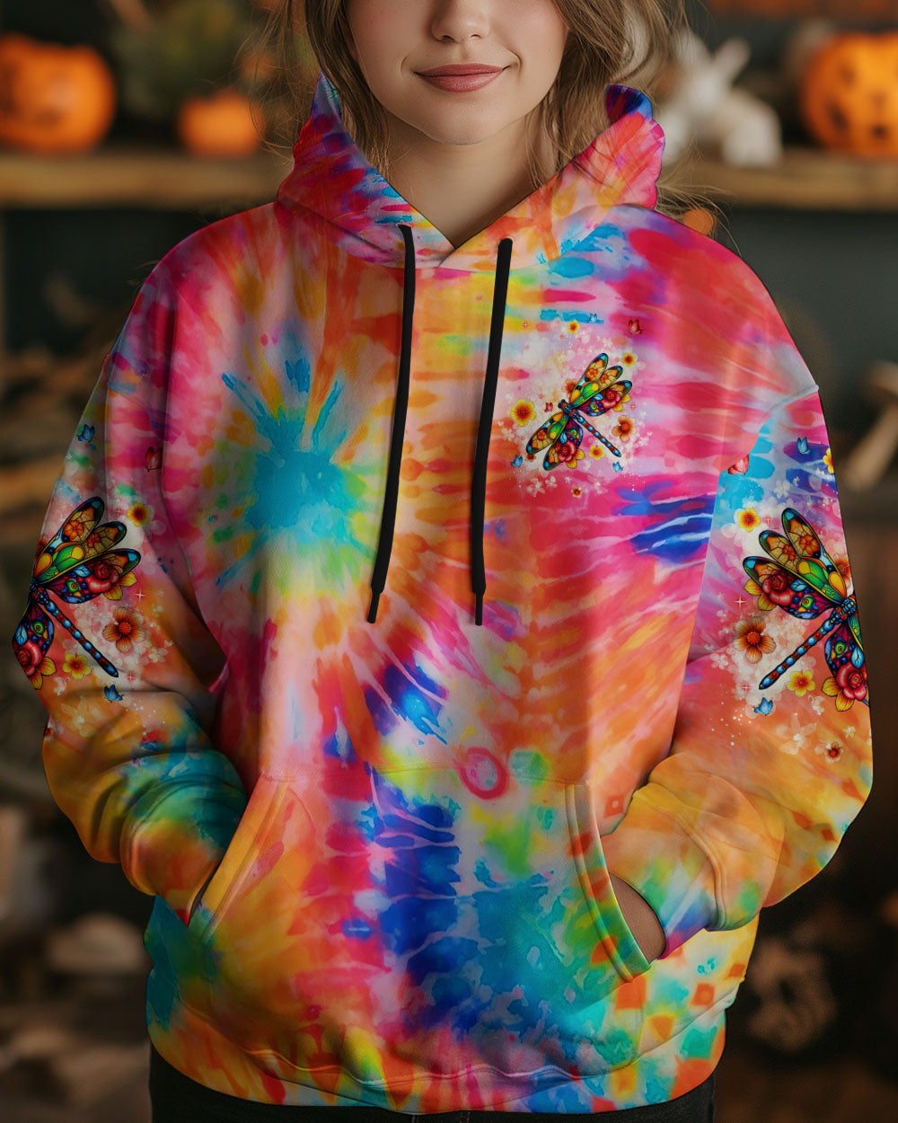 JUST BREATHE DRAGONFLY TIE DYE ALL OVER PRINT - TLNT2904251