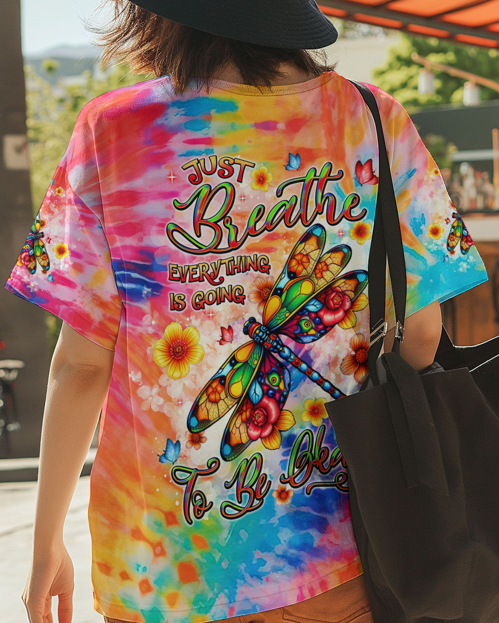JUST BREATHE DRAGONFLY TIE DYE ALL OVER PRINT - TLNT2904251