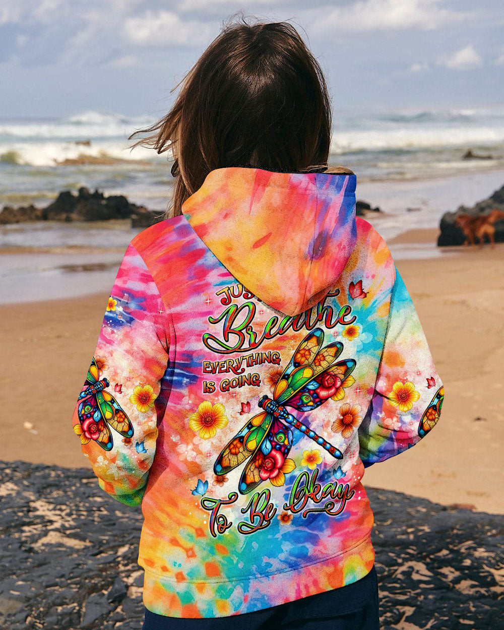JUST BREATHE DRAGONFLY TIE DYE ALL OVER PRINT - TLNT2904251