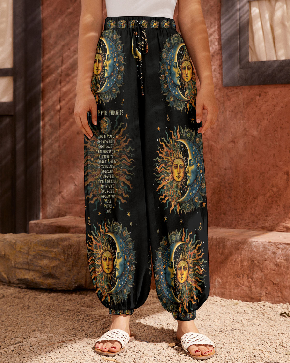THINK HIPPIE THOUGHTS SUN AND MOON ALL OVER PRINT - TLNT2905232