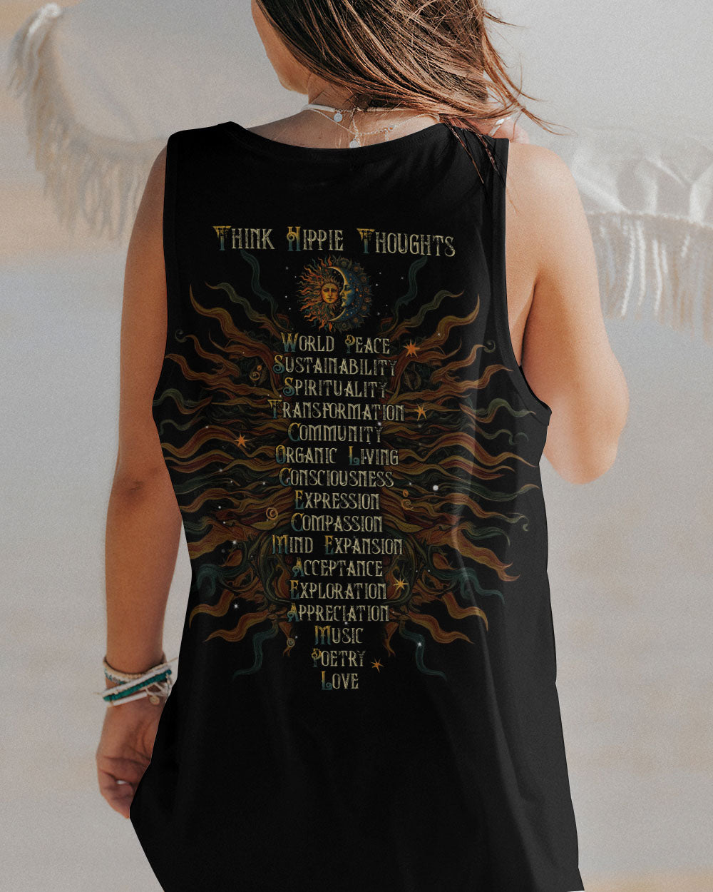 THINK HIPPIE THOUGHTS SUN AND MOON ALL OVER PRINT - TLNT2905232