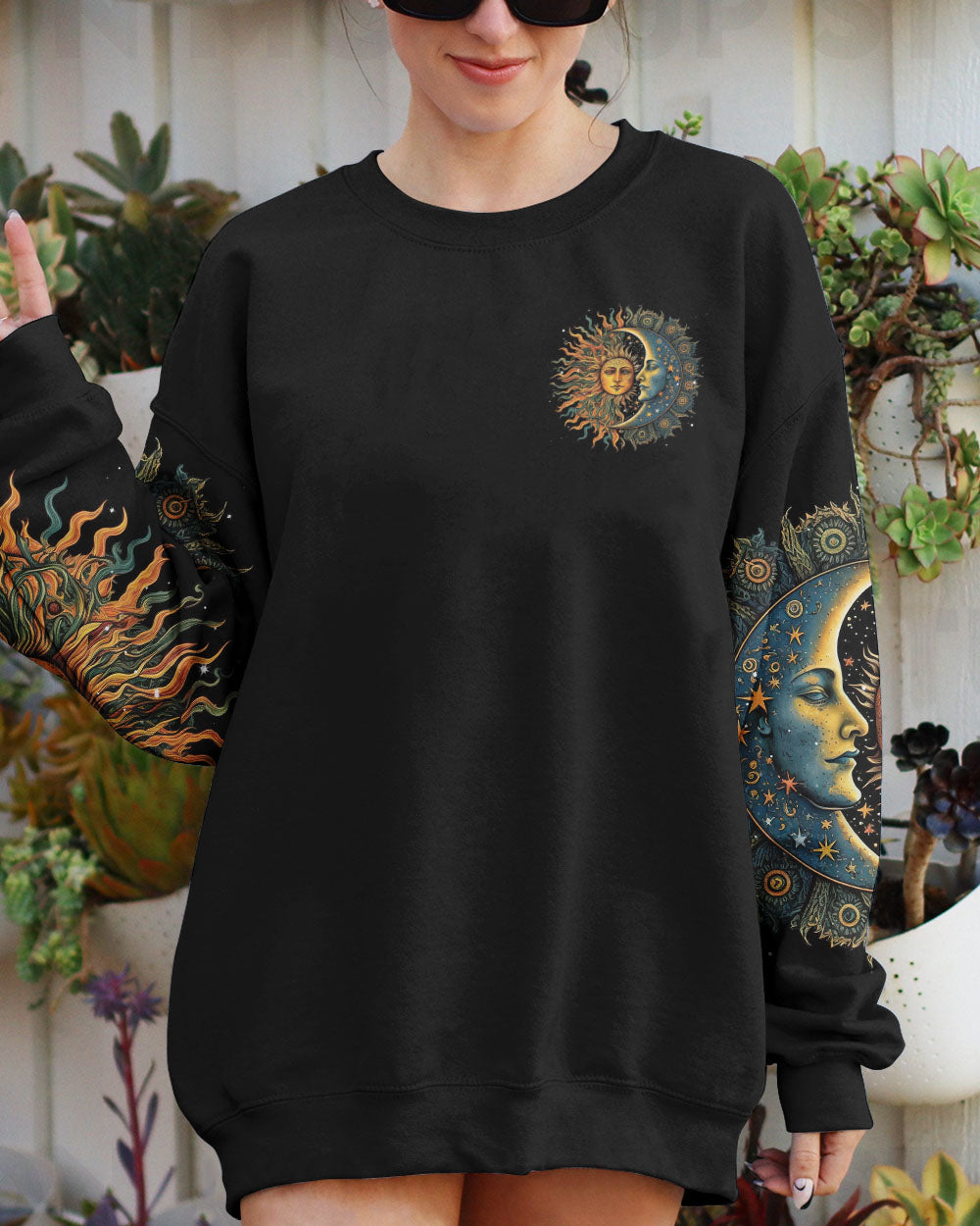 THINK HIPPIE THOUGHTS SUN AND MOON ALL OVER PRINT - TLNT2905232