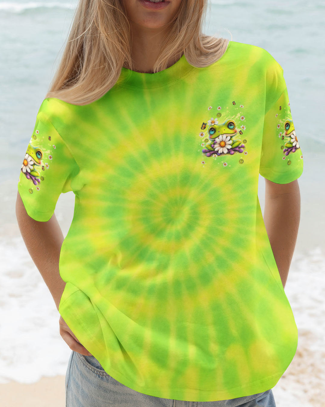 BE YOU THE WORLD WILL ADJUST FROG TIE DYE ALL OVER PRINT - TLNT2905253