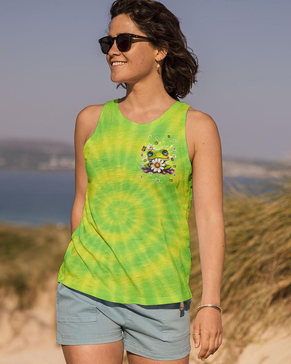 BE YOU THE WORLD WILL ADJUST FROG TIE DYE ALL OVER PRINT - TLNT2905253