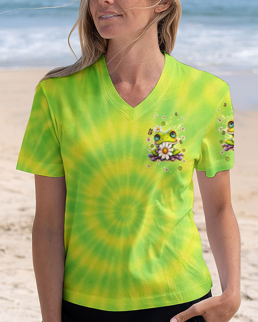 BE YOU THE WORLD WILL ADJUST FROG TIE DYE ALL OVER PRINT - TLNT2905253