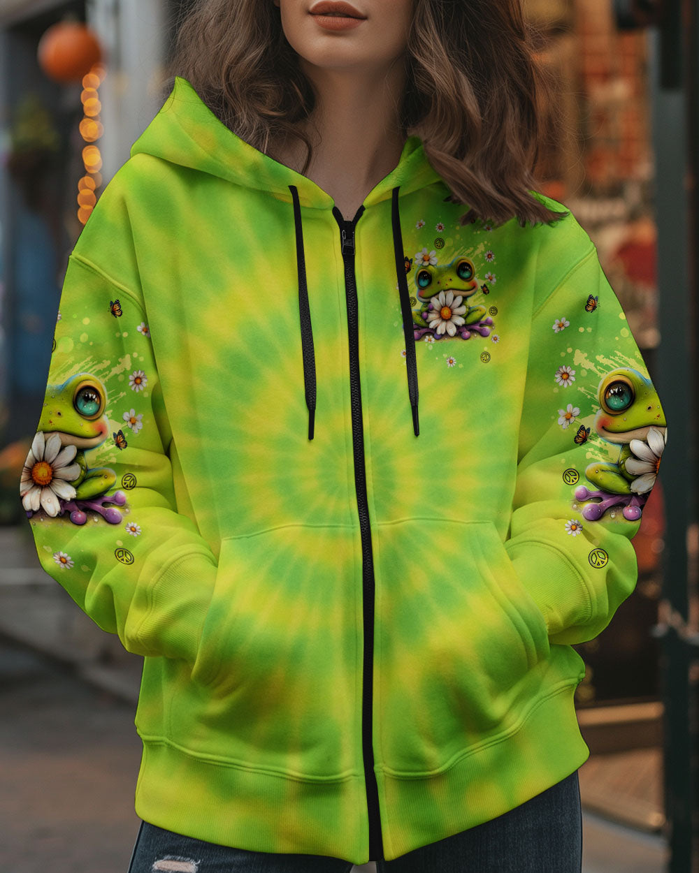 BE YOU THE WORLD WILL ADJUST FROG TIE DYE ALL OVER PRINT - TLNT2905253