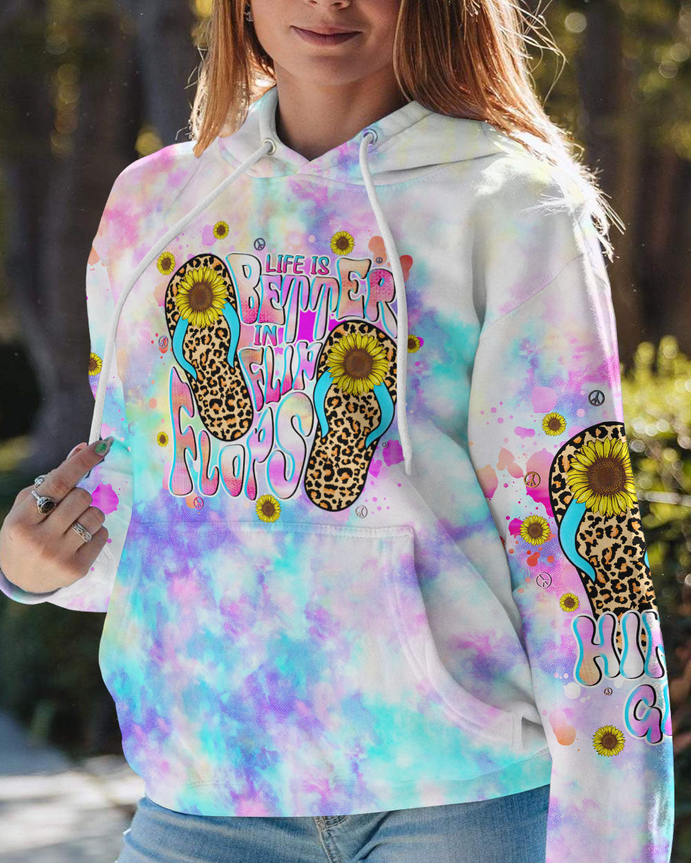 LIFE IS BETTER IN FLIP FLOPS TIE DYE ALL OVER PRINT - TLNT2908232