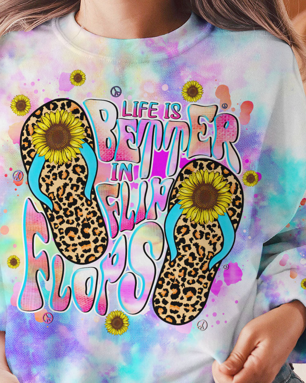 LIFE IS BETTER IN FLIP FLOPS TIE DYE ALL OVER PRINT - TLNT2908232