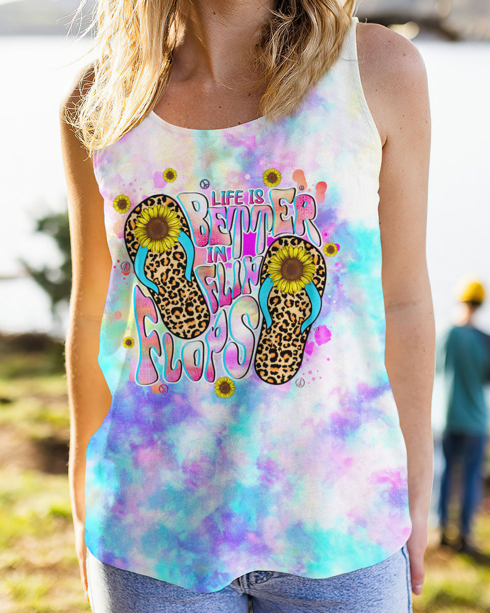 LIFE IS BETTER IN FLIP FLOPS TIE DYE ALL OVER PRINT - TLNT2908232