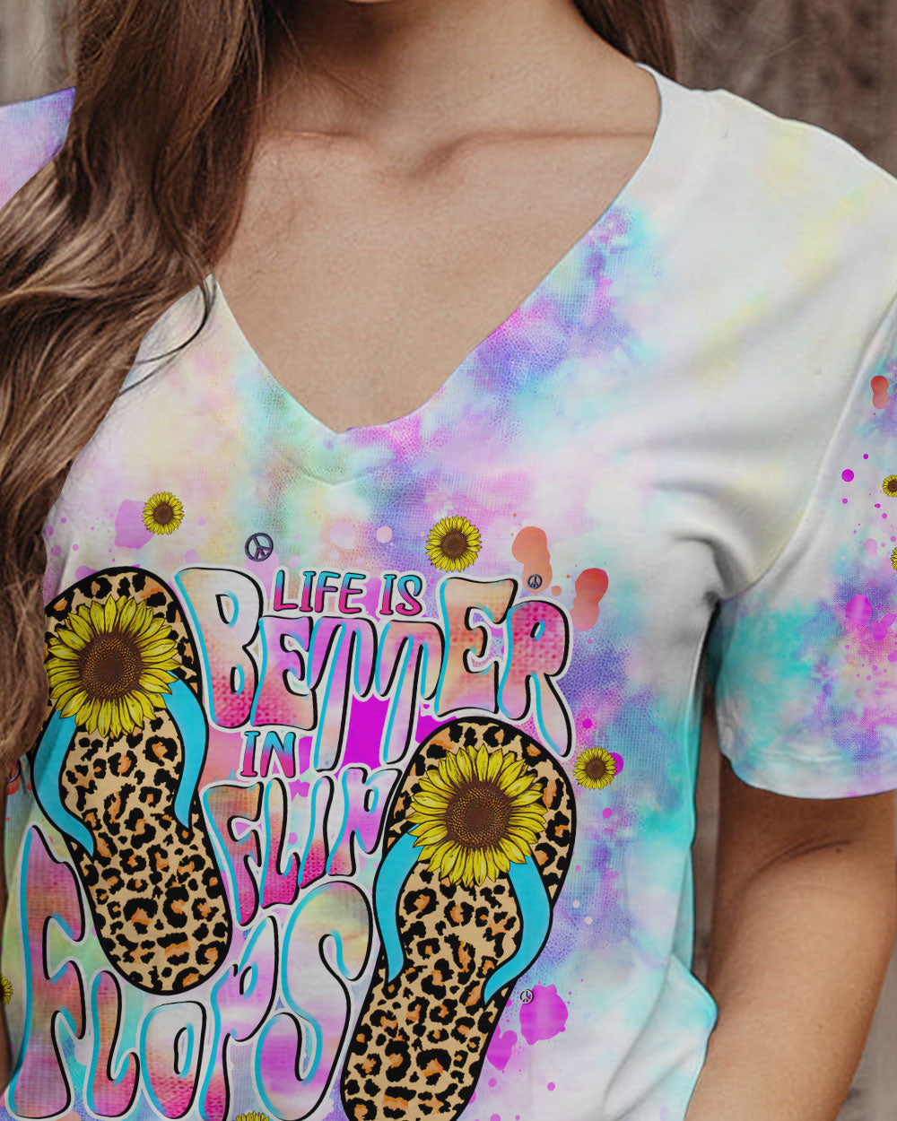 LIFE IS BETTER IN FLIP FLOPS TIE DYE ALL OVER PRINT - TLNT2908232