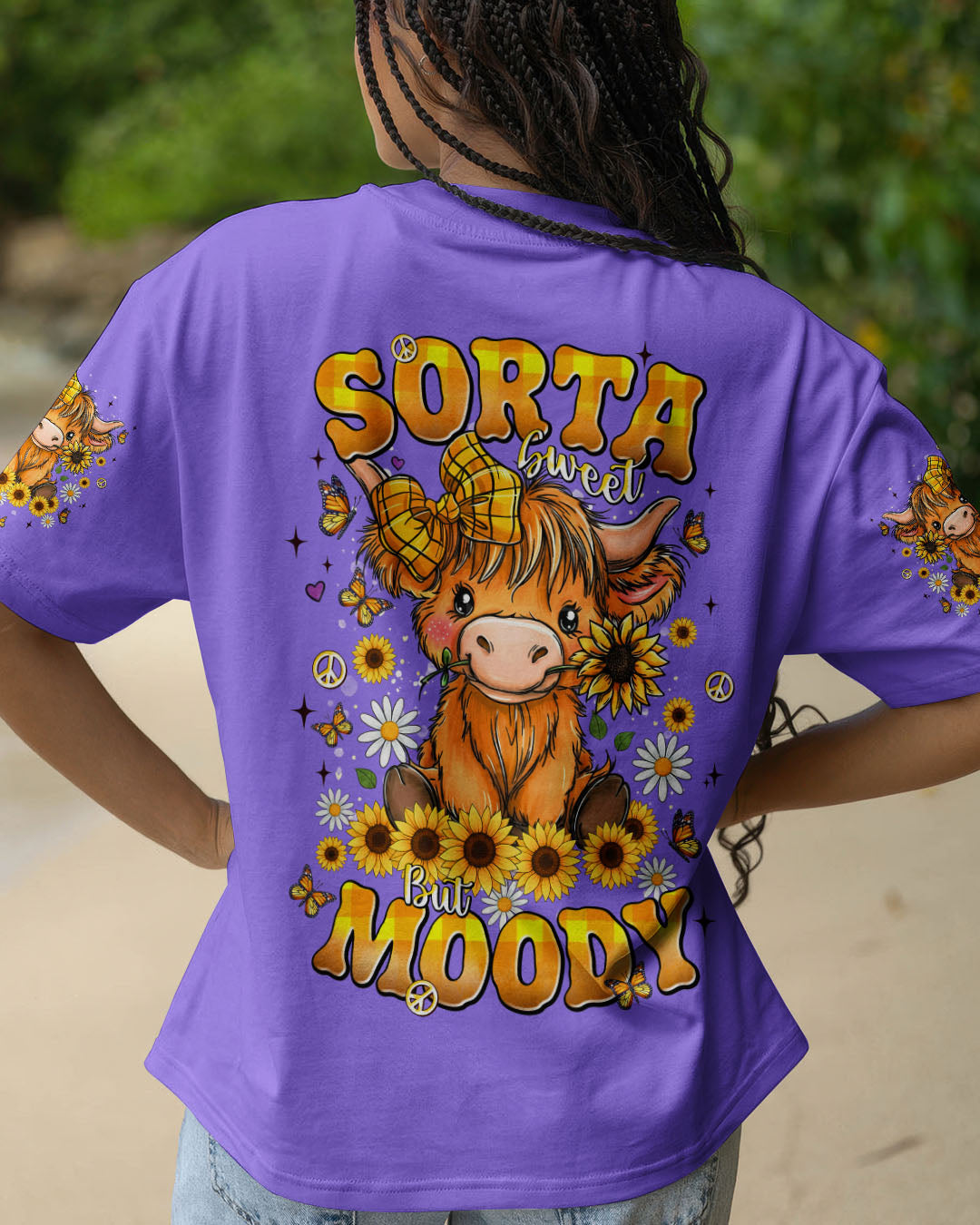 SORTA SWEET BUT MOODY COW ALL OVER PRINT - TLNT3010252