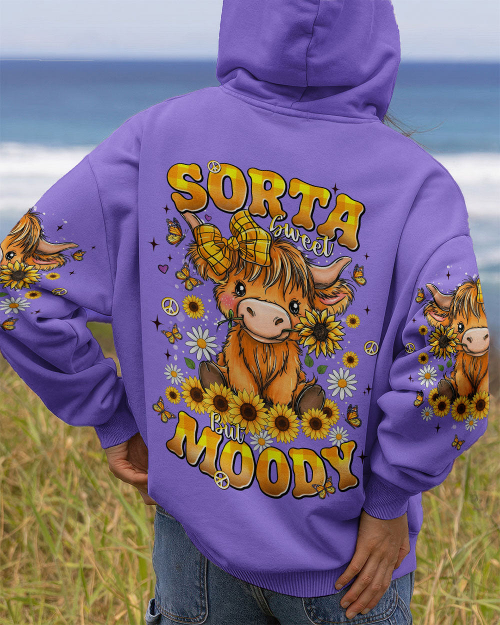 SORTA SWEET BUT MOODY COW ALL OVER PRINT - TLNT3010252