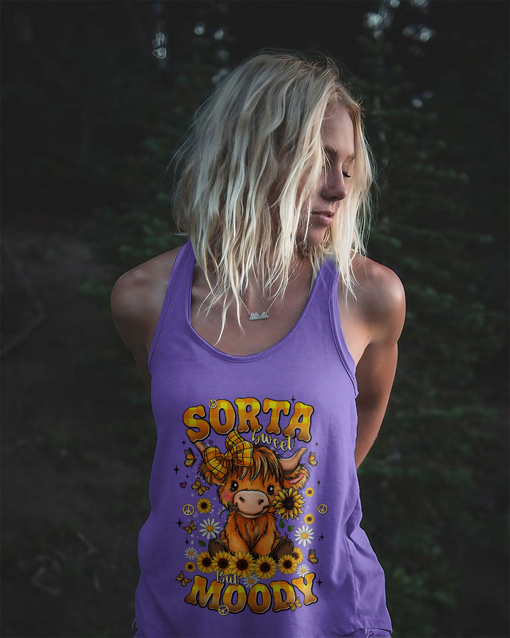 SORTA SWEET BUT MOODY COW ALL OVER PRINT - TLNT3010252