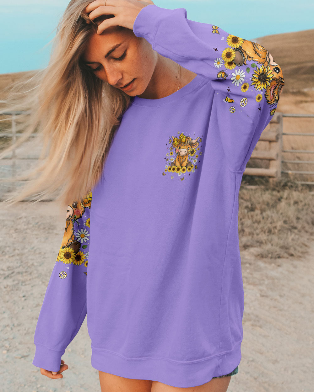 SORTA SWEET BUT MOODY COW ALL OVER PRINT - TLNT3010252