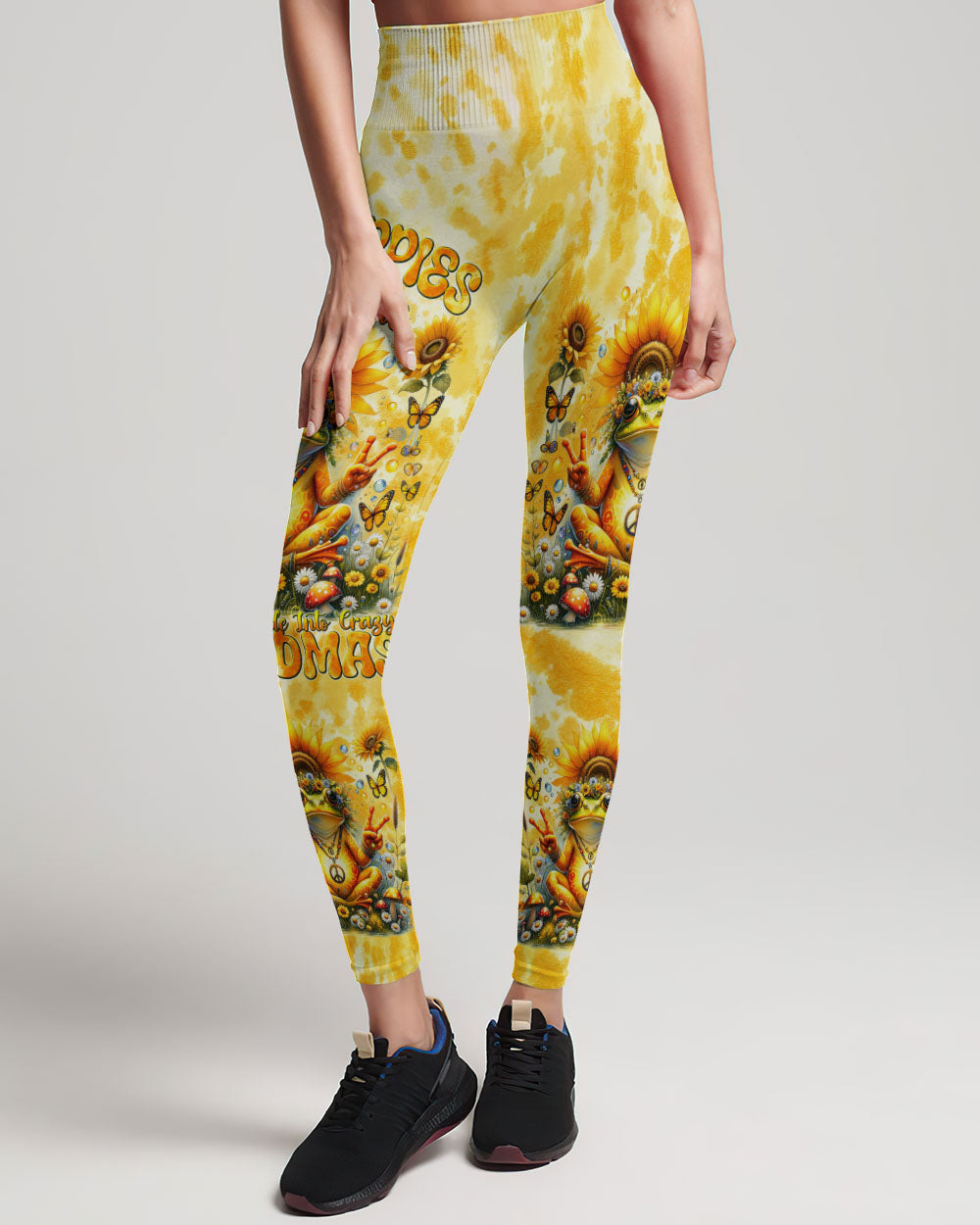 OLD HIPPIES FROG SUNFLOWER ALL OVER PRINT - TLNT3011231