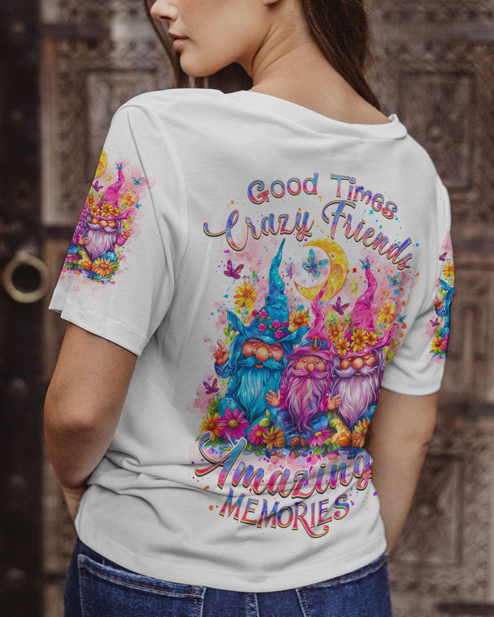 GOOD TIMES CRAZY FRIENDS GNOME ALL OVER PRINT - TLNZ0305244